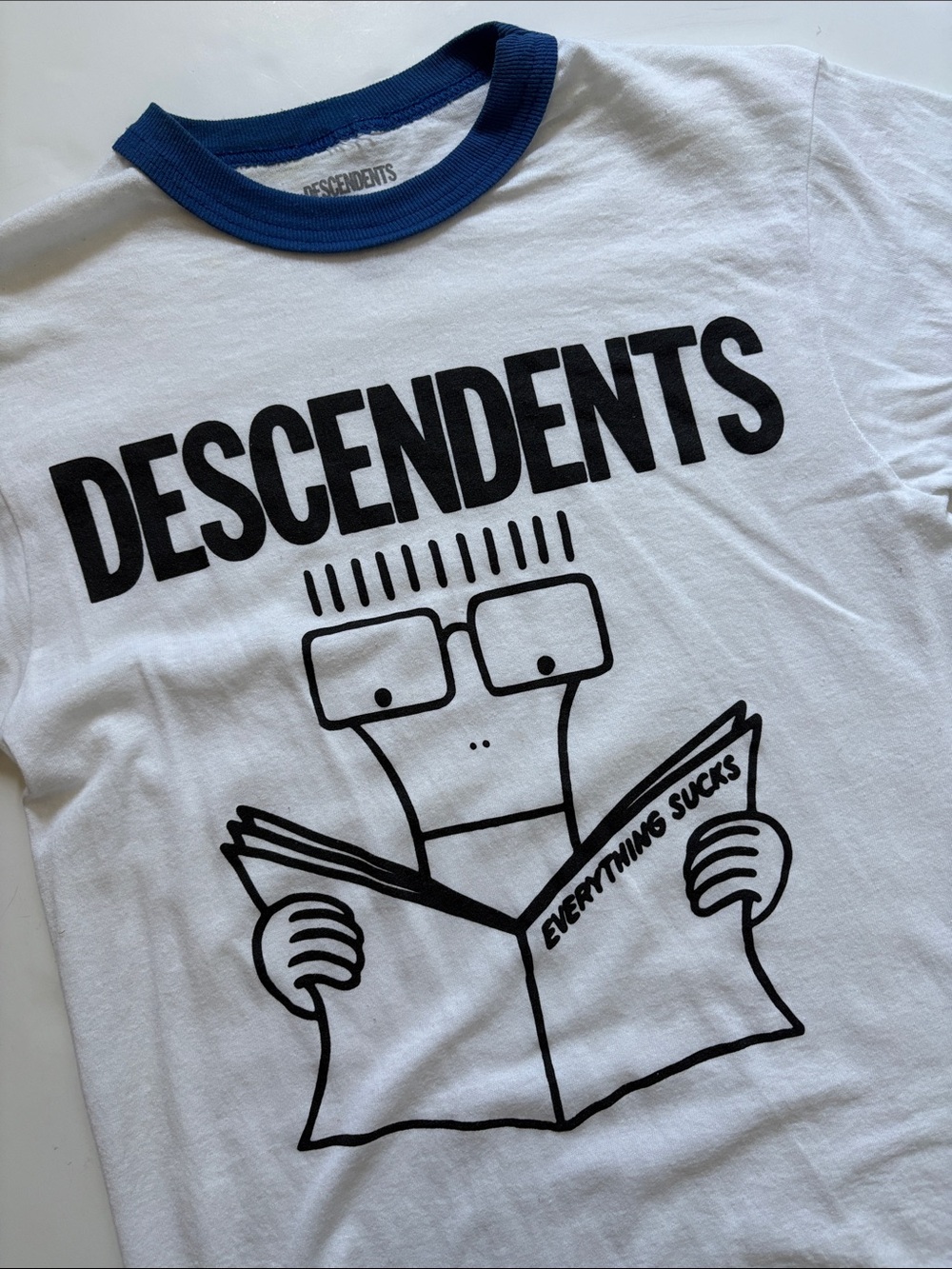 Descendents Graphic Ringer T-Shirt - White & Navy